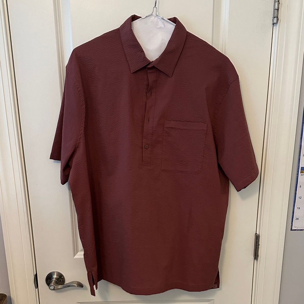 lululemon athletica Men's Maroon Button Down Shirt